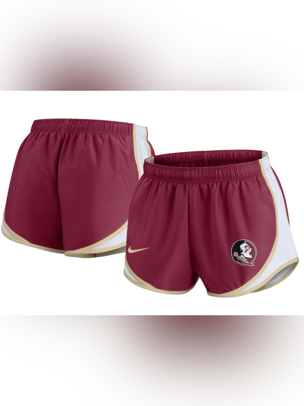 NWT Women’s Nike Garnet FSU Seminoles Spring Break Tempo Dri-FIT Shorts!